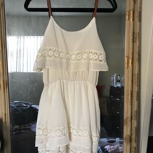 Lace white summer dress